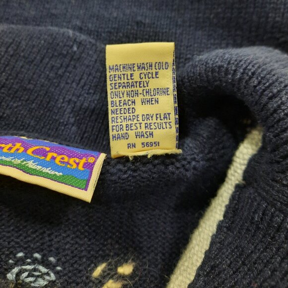 Vtg 90s winter theme knit vest - North Crest brand - Picture 10 of 11